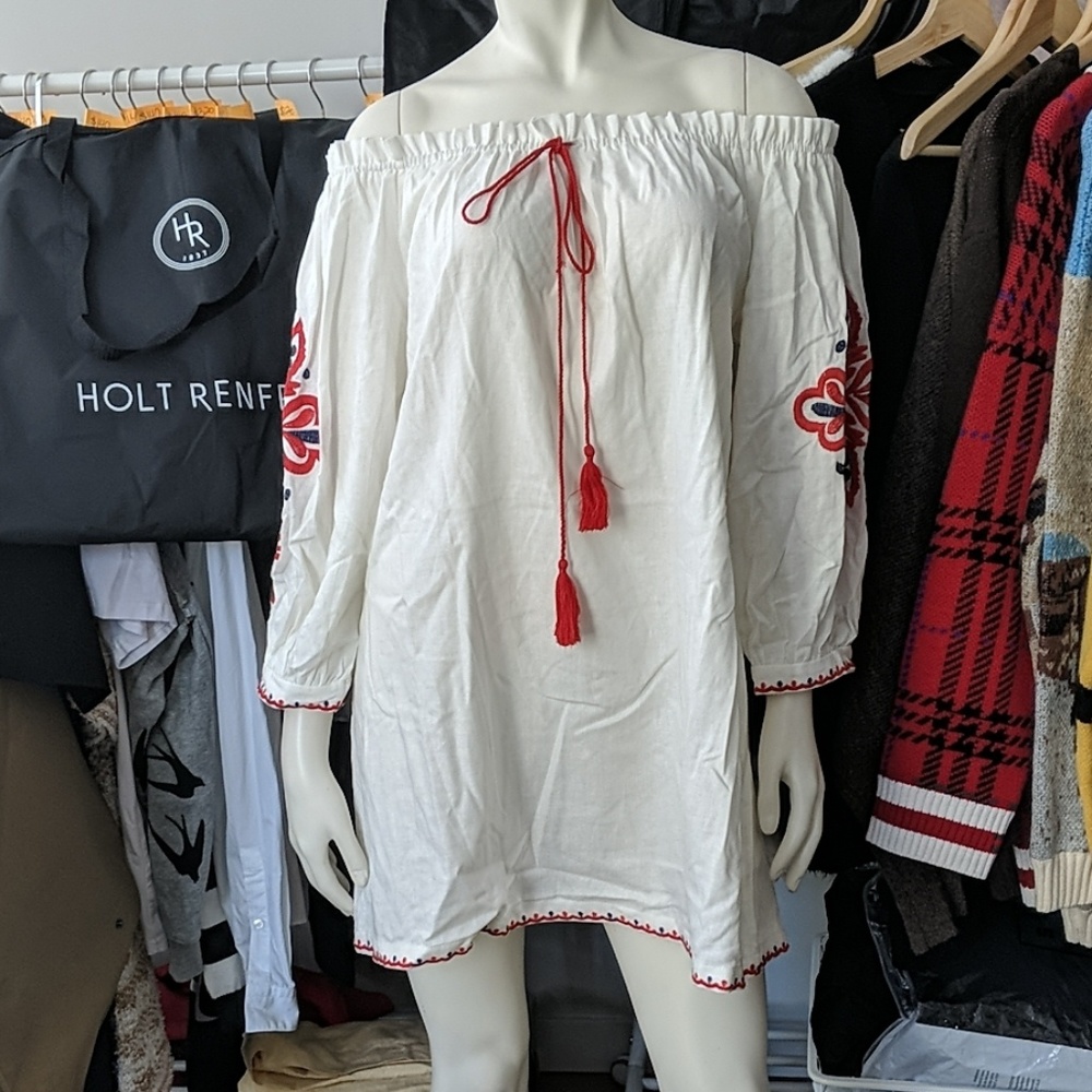 5/$100 Off-Shoulver Cloth Vacation Dress